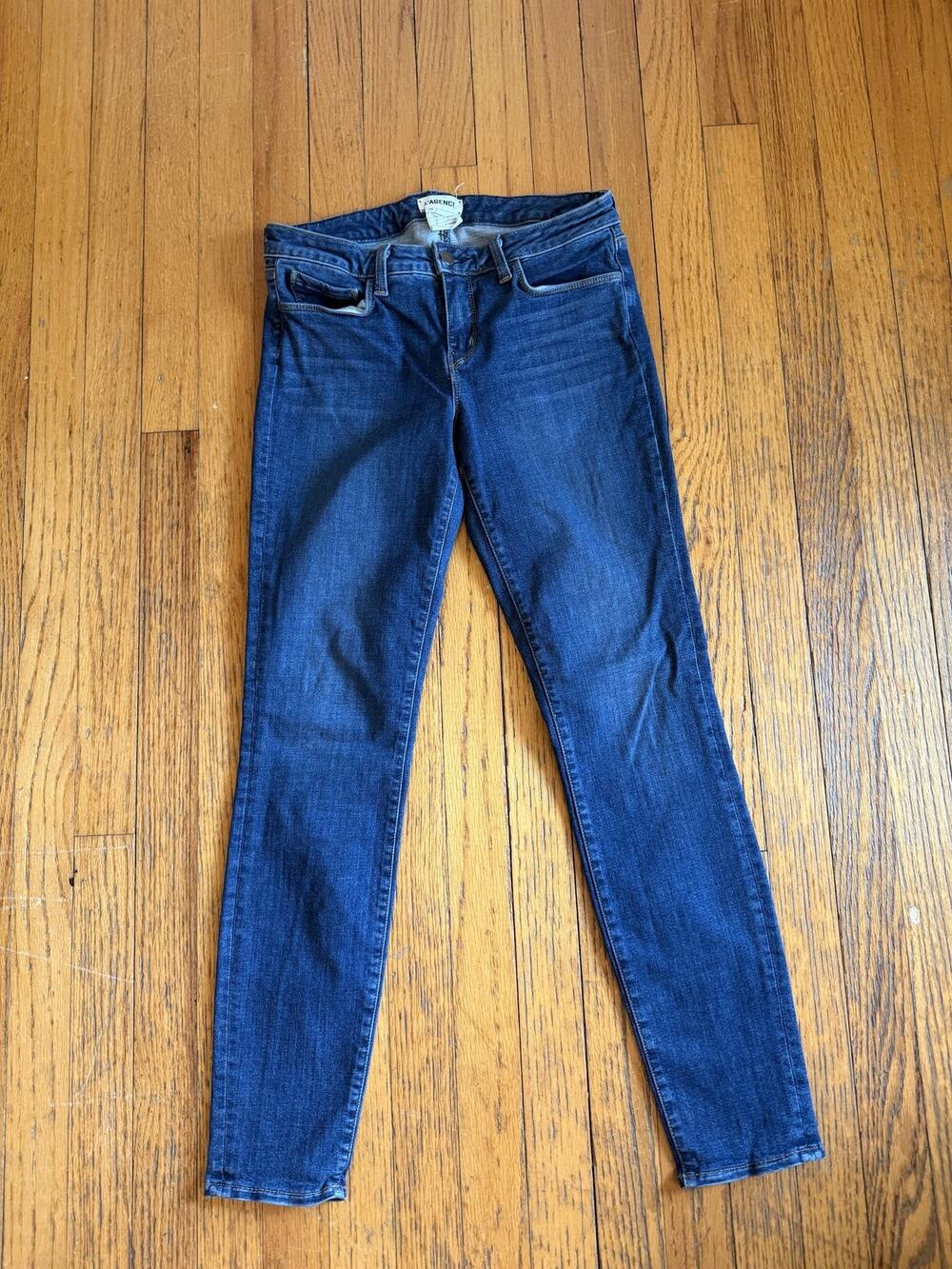 L'AGENCE Jeans Women 28 Blue Chantal Low Rise Skinny Stretch